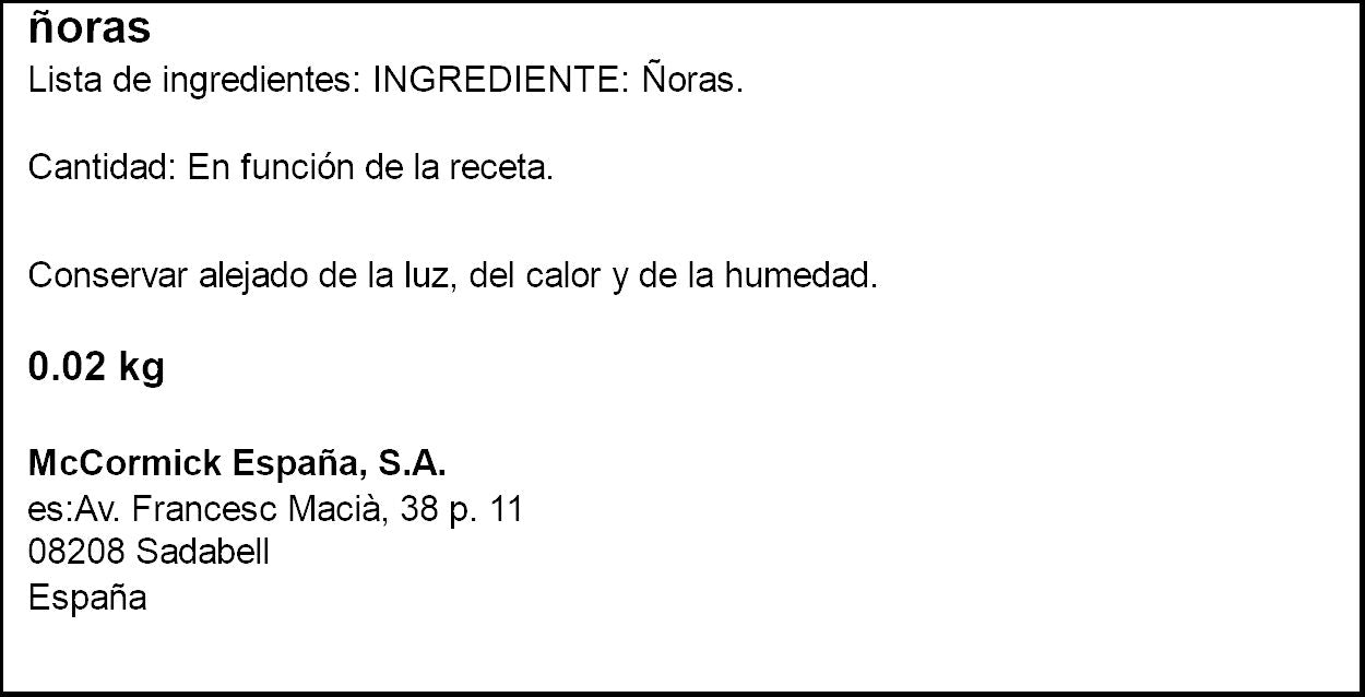 Ñoras  Ducros 20g