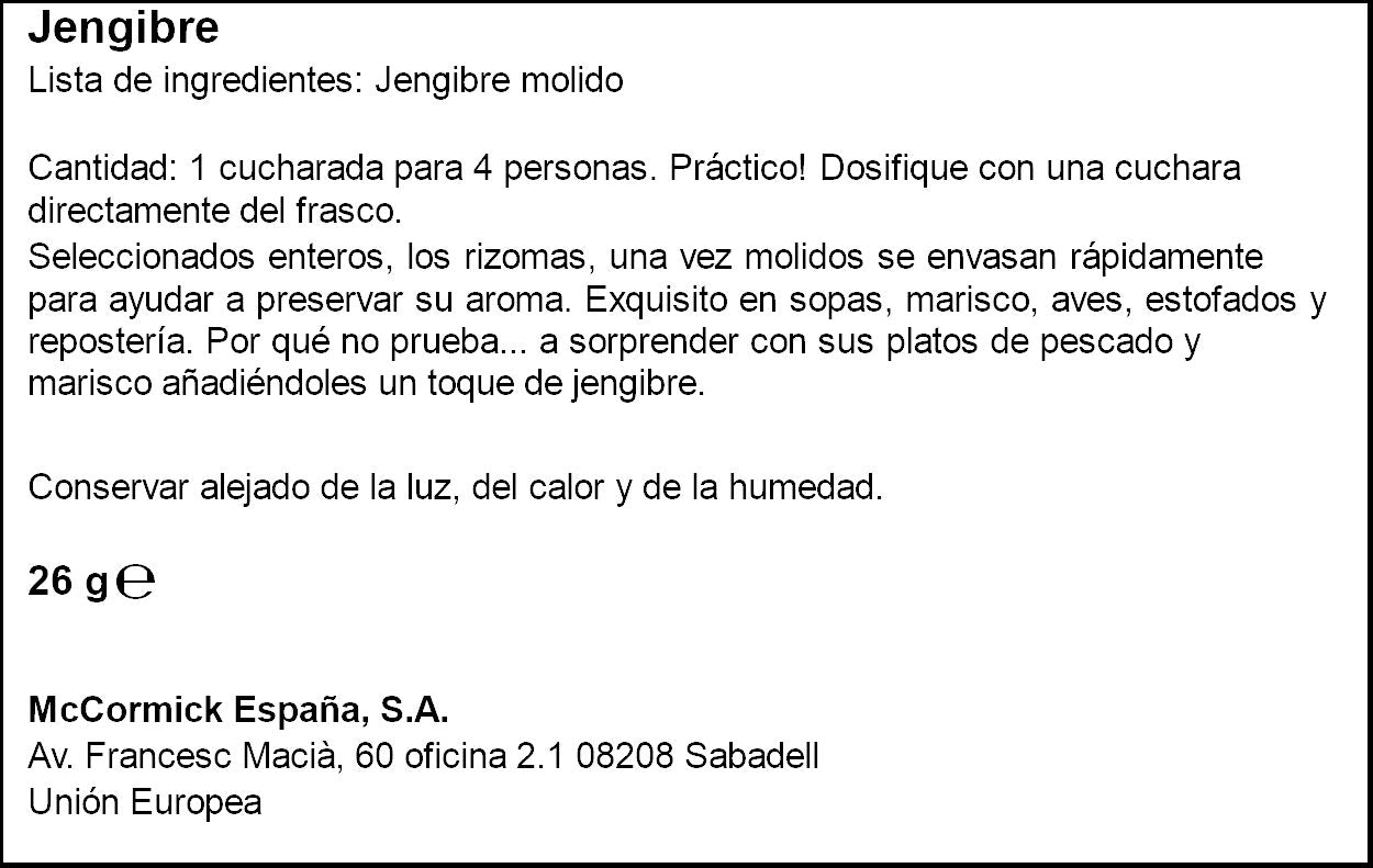 Jengibre  Ducros 26g
