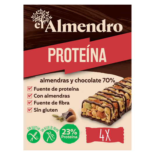 Barrita cereales proteina/chocolate negro 70% Delaviuda 140g La Despensa