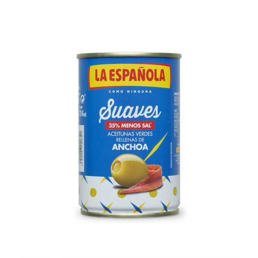 Aceituna verde rellena anchoa suave lata la Española 130g escurr La Despensa