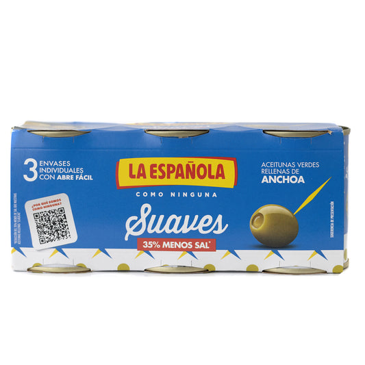 Aceituna verde rellena anchoa suave lata la Española p3 50g/u escurr La Despensa