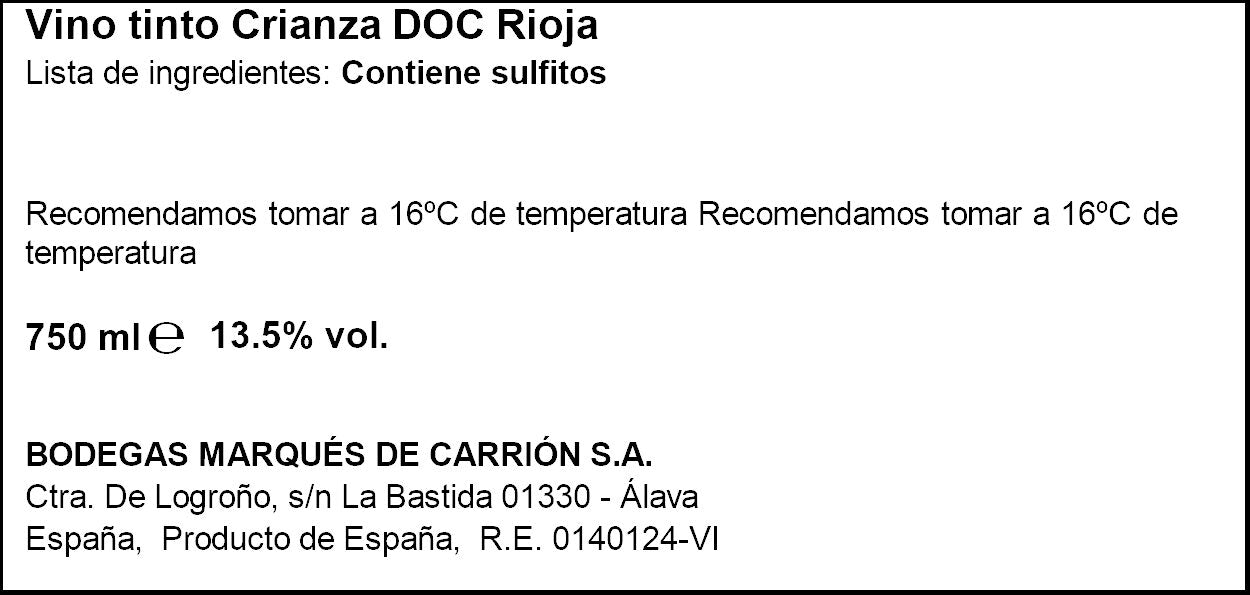 Vino tinto rioja crianza Antaño 750ml