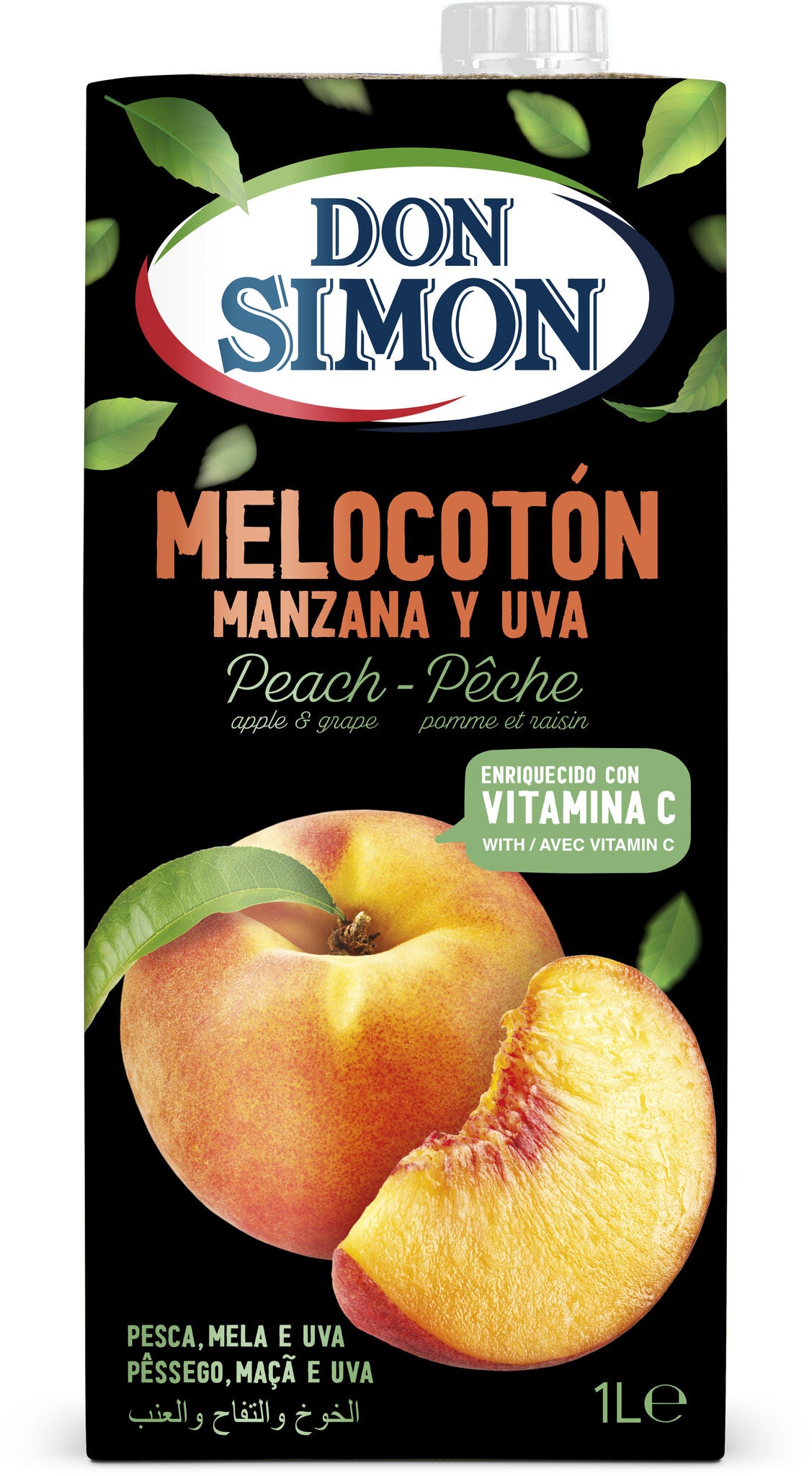 Zumo concentrado melocoton/manz/uva Don simon 1l