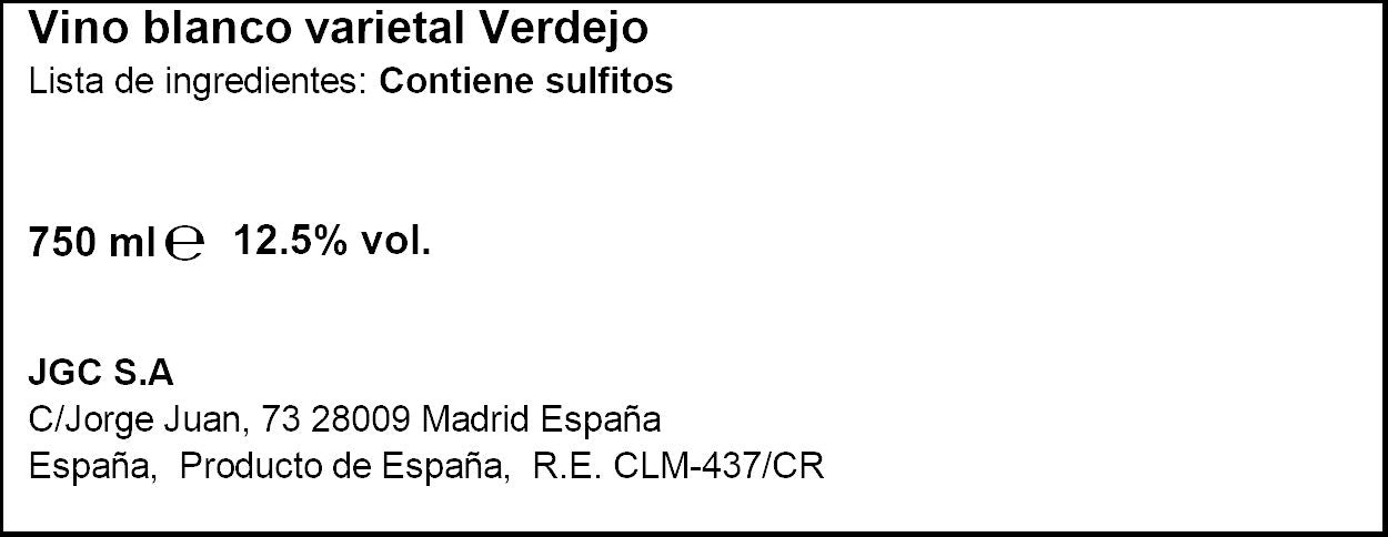 Vino blanco verdejo valdepeñas Señorio Llanos 750ml