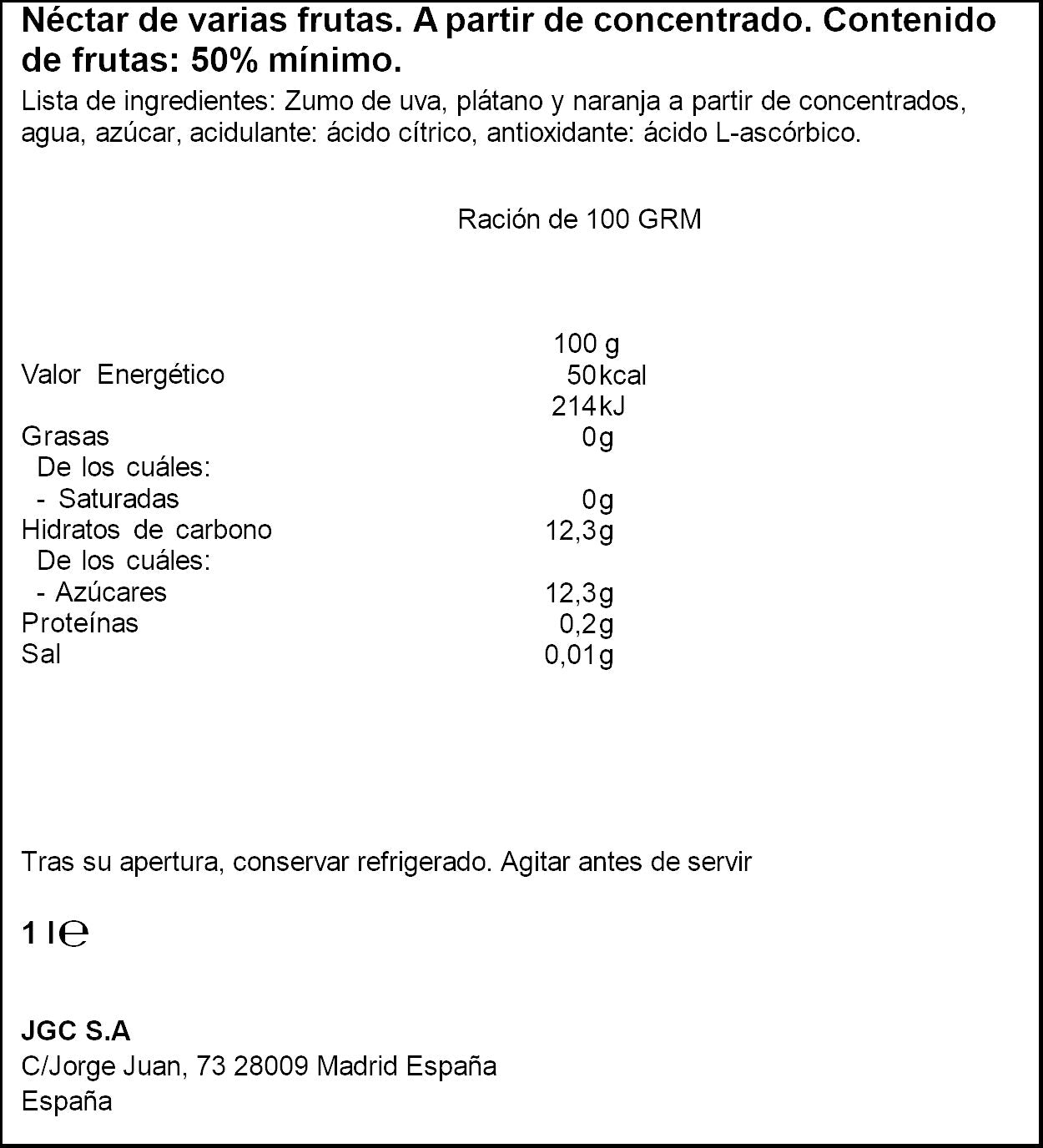 Néctar frutas merienda Don simon 1l
