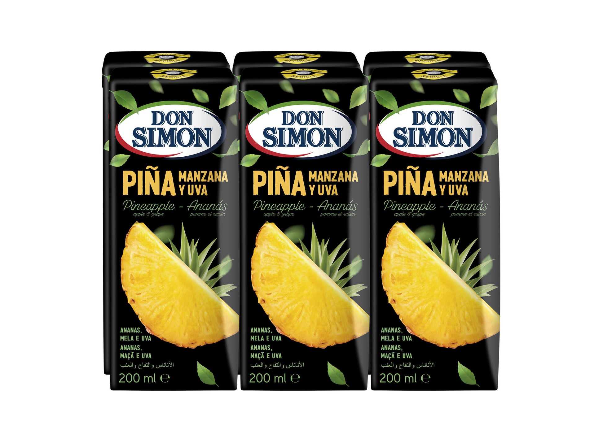 Zumo concentrado piña/uva Don simon p6 200ml/u