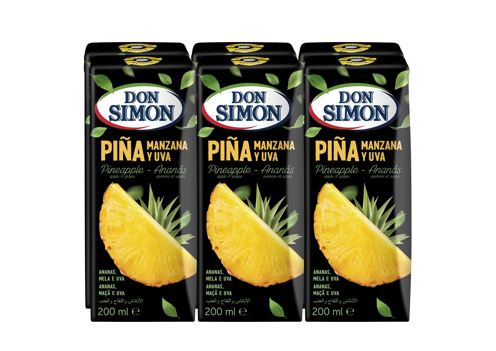 Zumo concentrado piña/uva Don simon p6 200ml/u