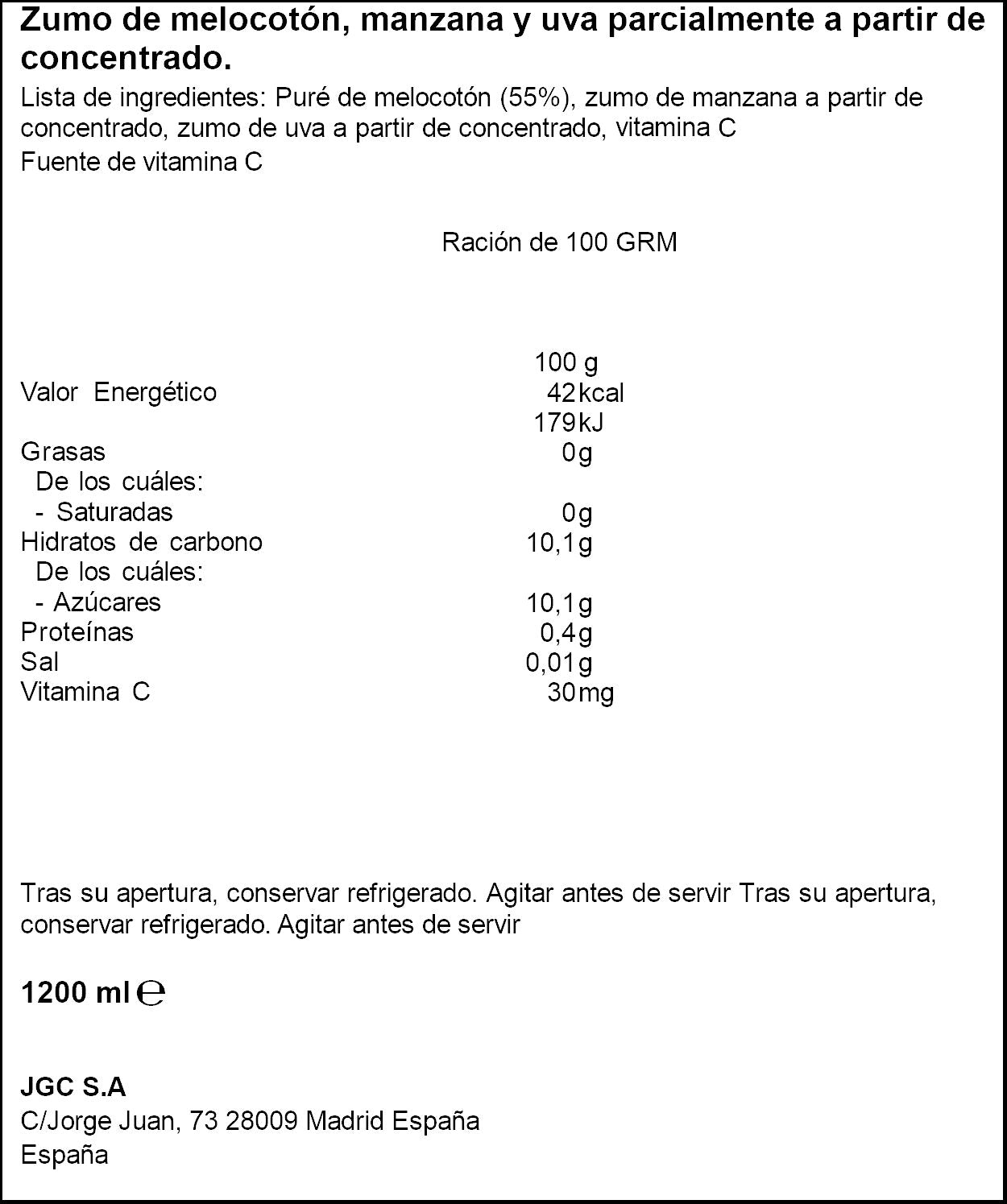 Zumo concentrado meloc/uva Don simon p6 200ml/u