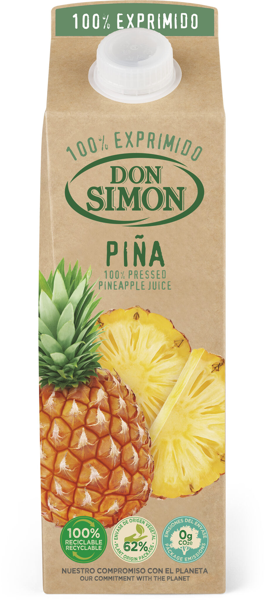 Zumo piña 100% exprimido Don simon 1l