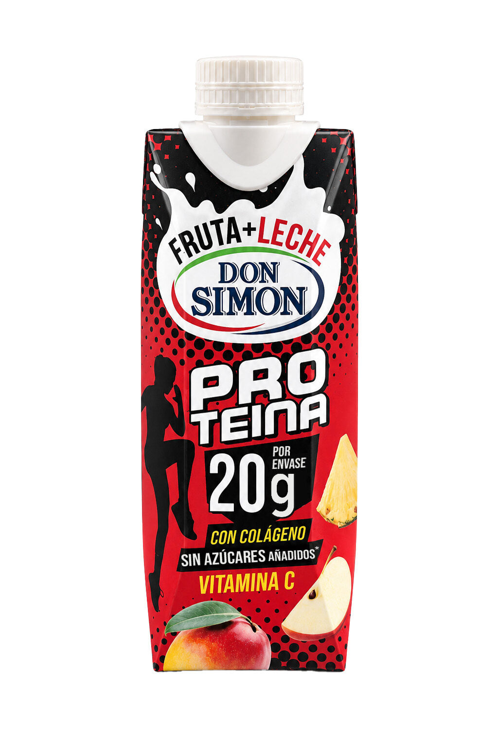 Bebida refrescante zumo frutas, leche y proteina Don simon 330ml