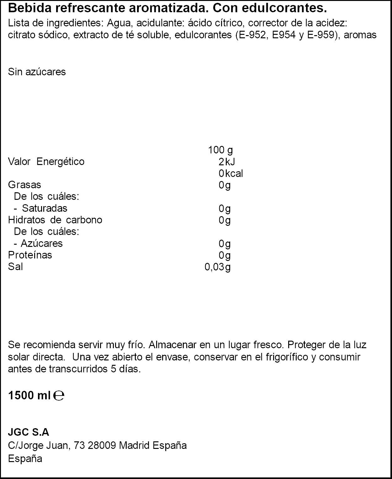 Te frio al limón Don Simón 1.5l