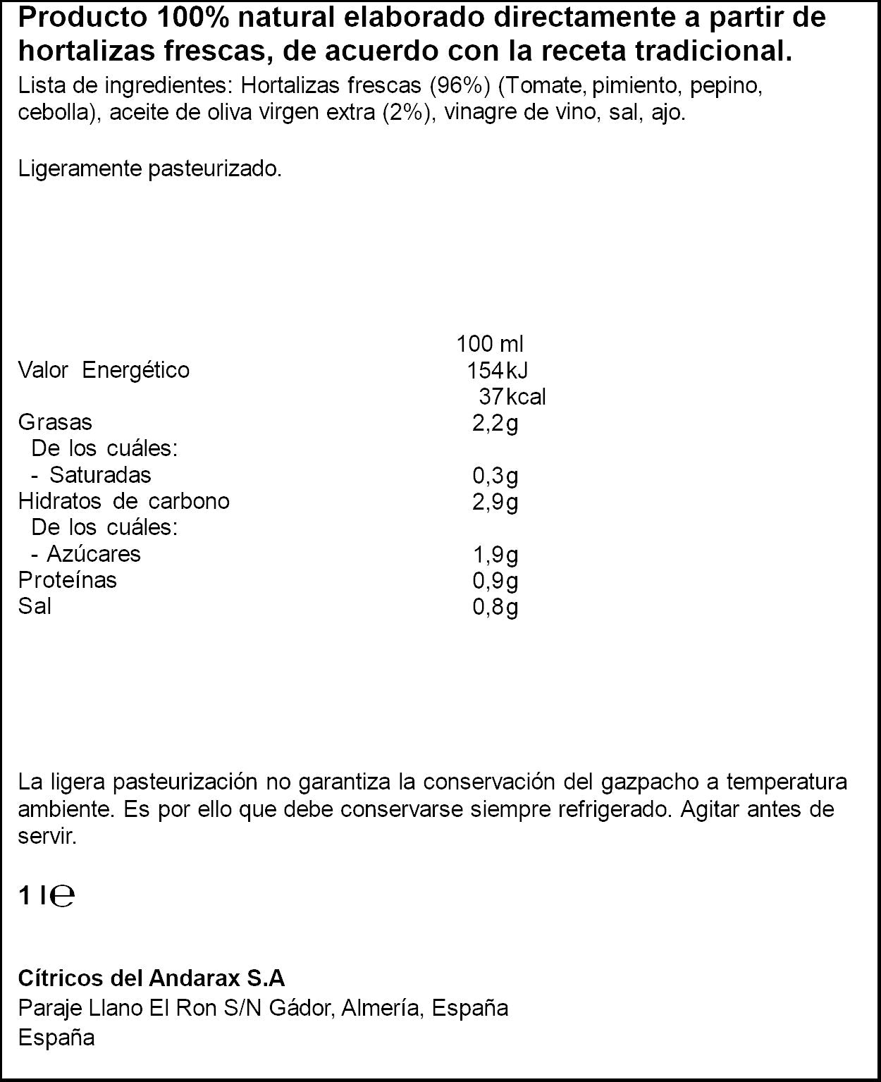 Gazpacho  Don simon 1l