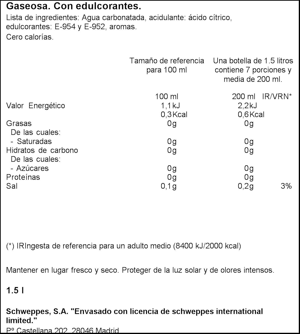 Gaseosa  La casera 1.5l