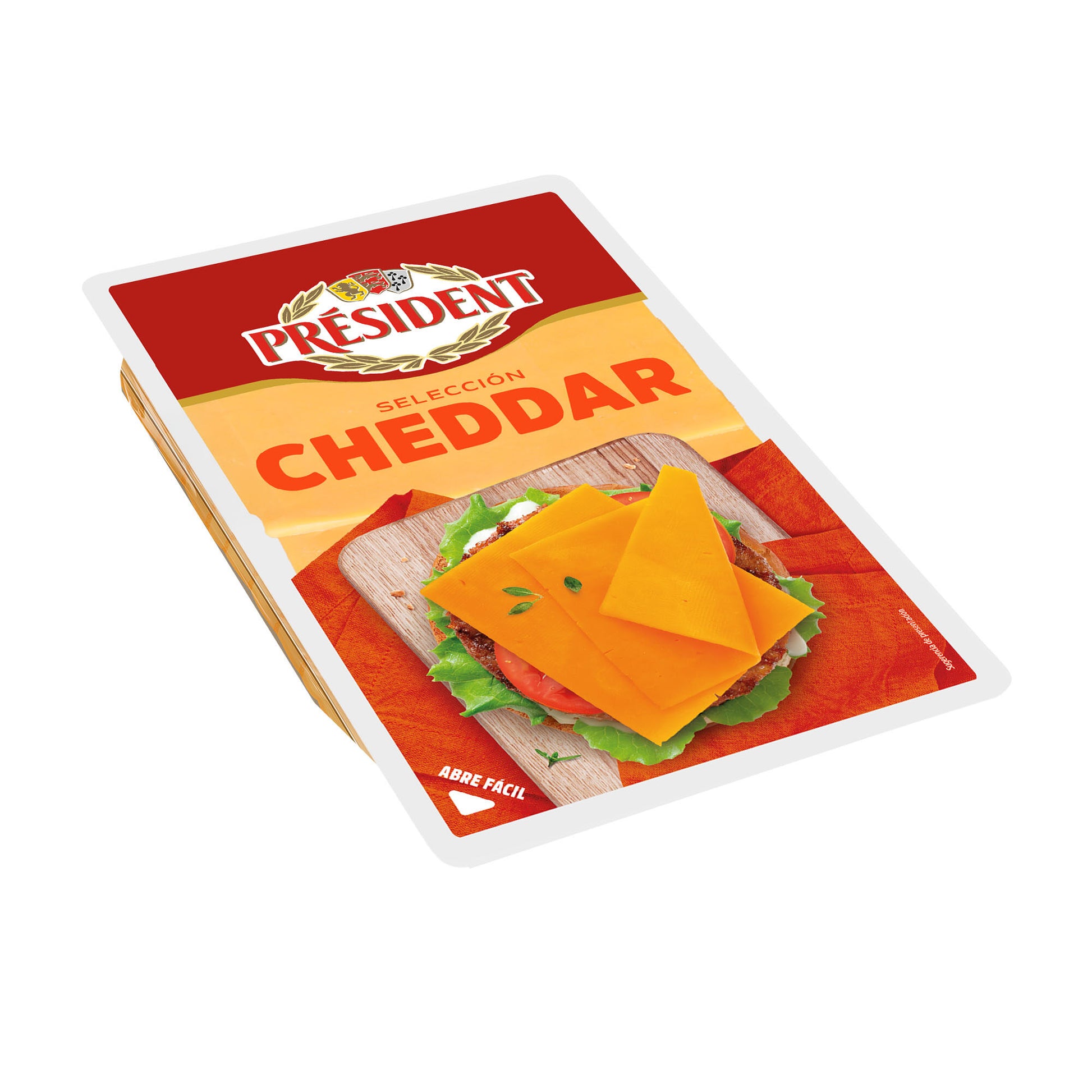 Queso Cheddar lonchas President 100g