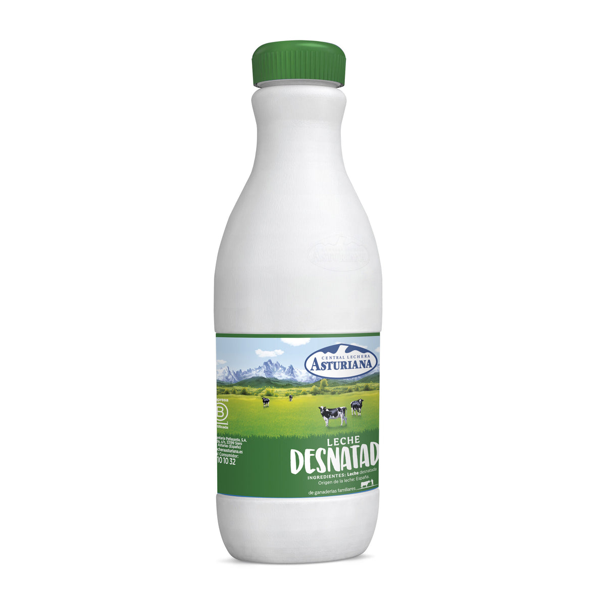 Leche desnatada botella Asturiana 1.5l