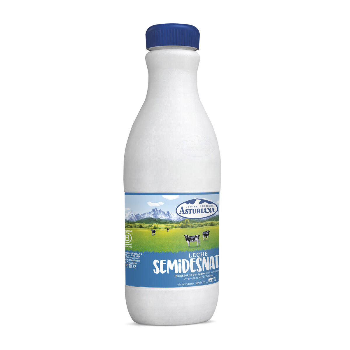 Leche semidesnatada botella Asturiana 1.5l