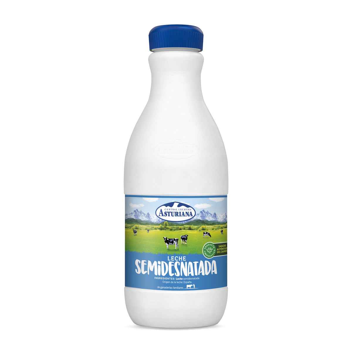 Leche semidesnatada botella Asturiana 1.5l