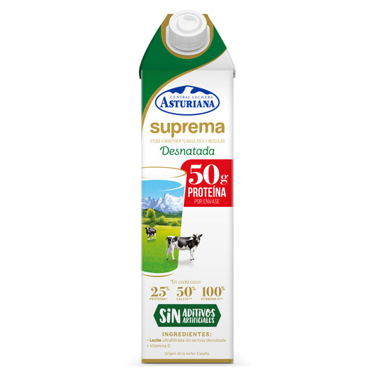 Leche desnatada suprema Asturiana 1l La Despensa