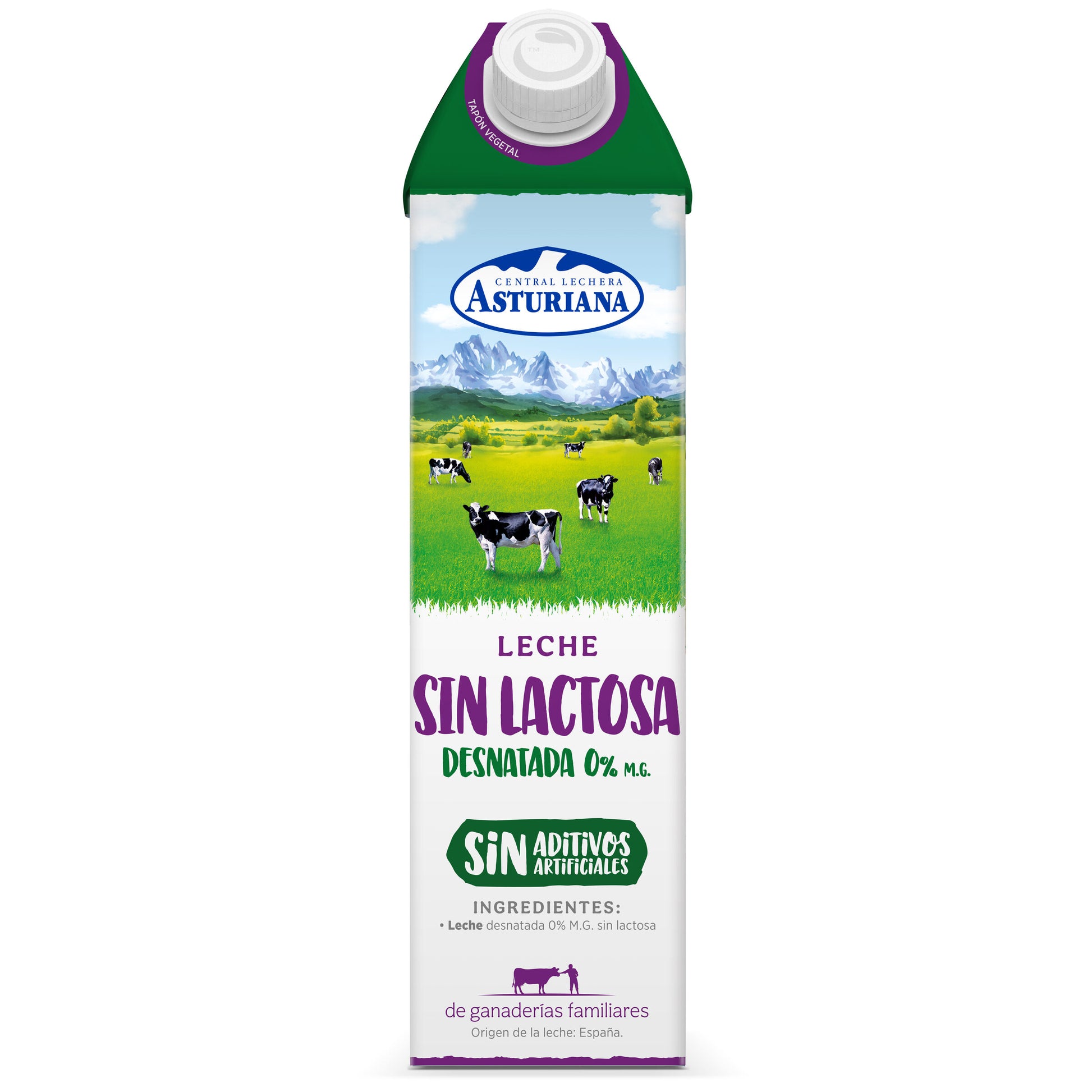 Leche desnatada s/lactosa Asturiana 1l
