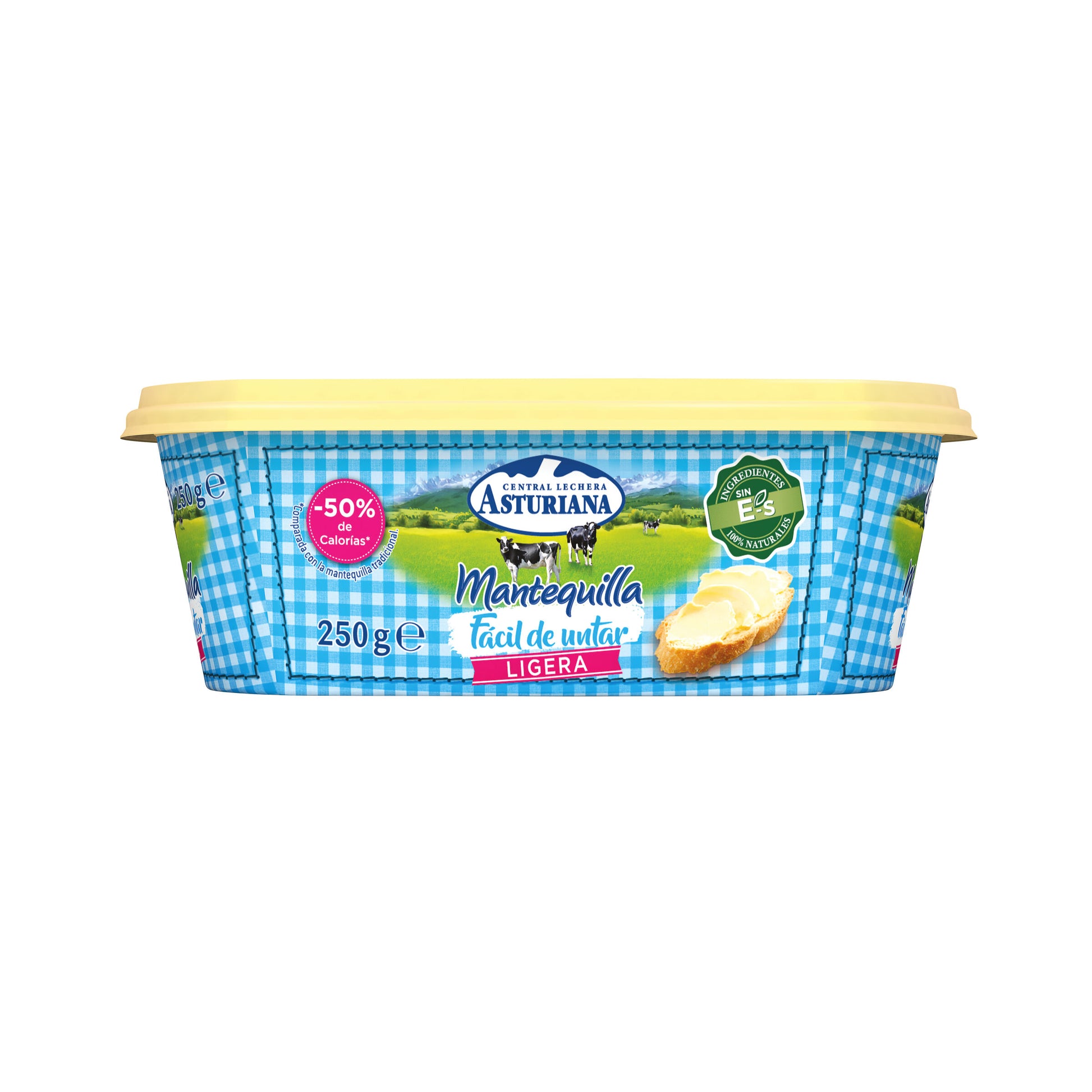 Mantequilla baja en calorias Asturiana ligera 250g