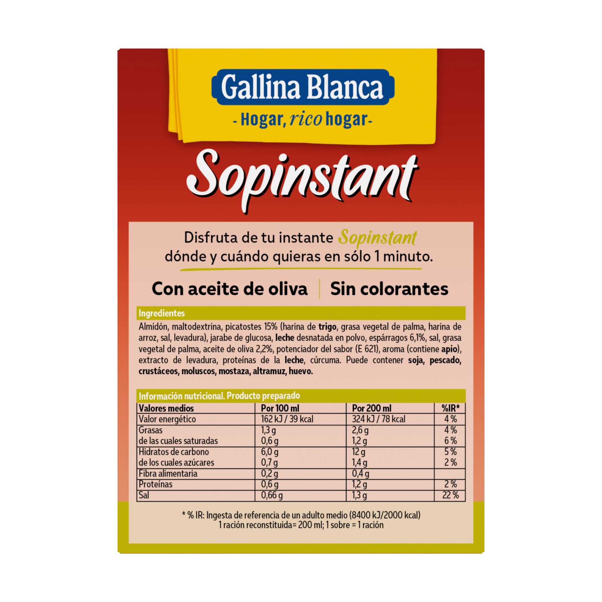 Sopa instantánea crema espárragos Sopinstant 57g