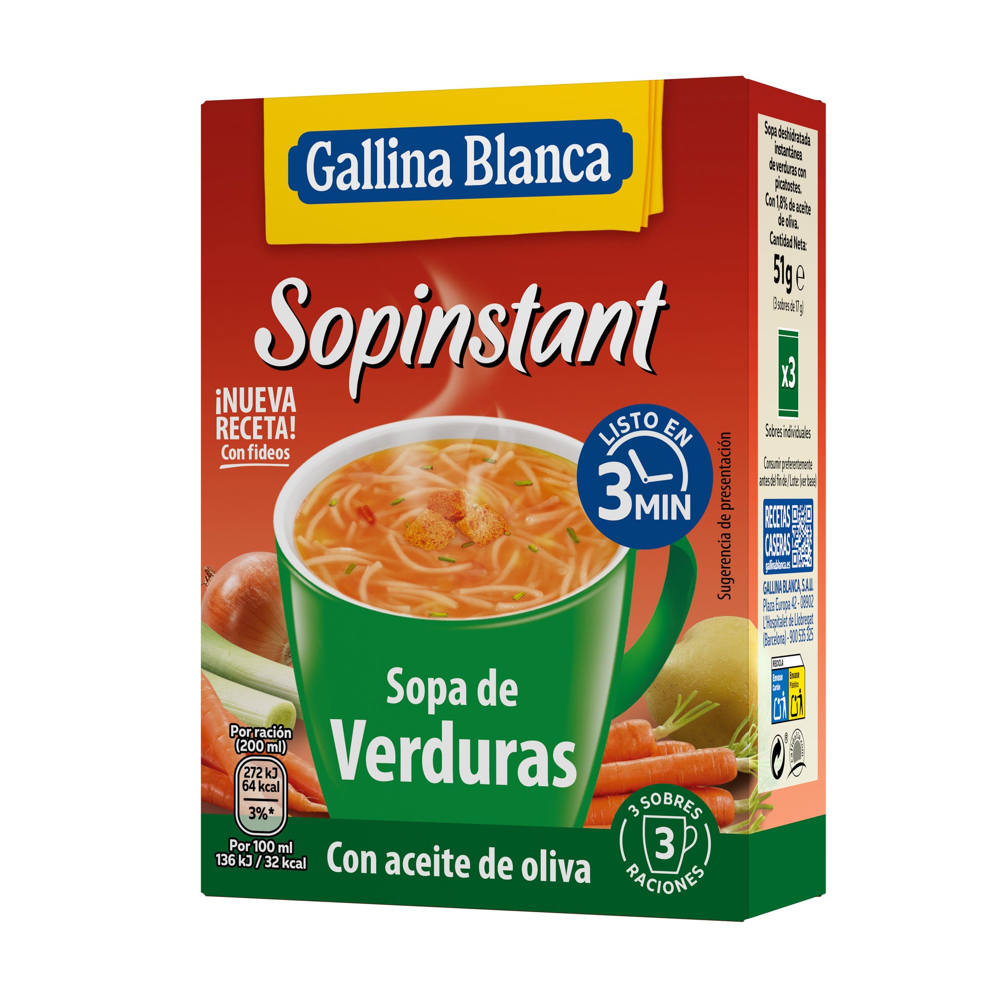 Sopa instantánea verduras Sopinstant 51g