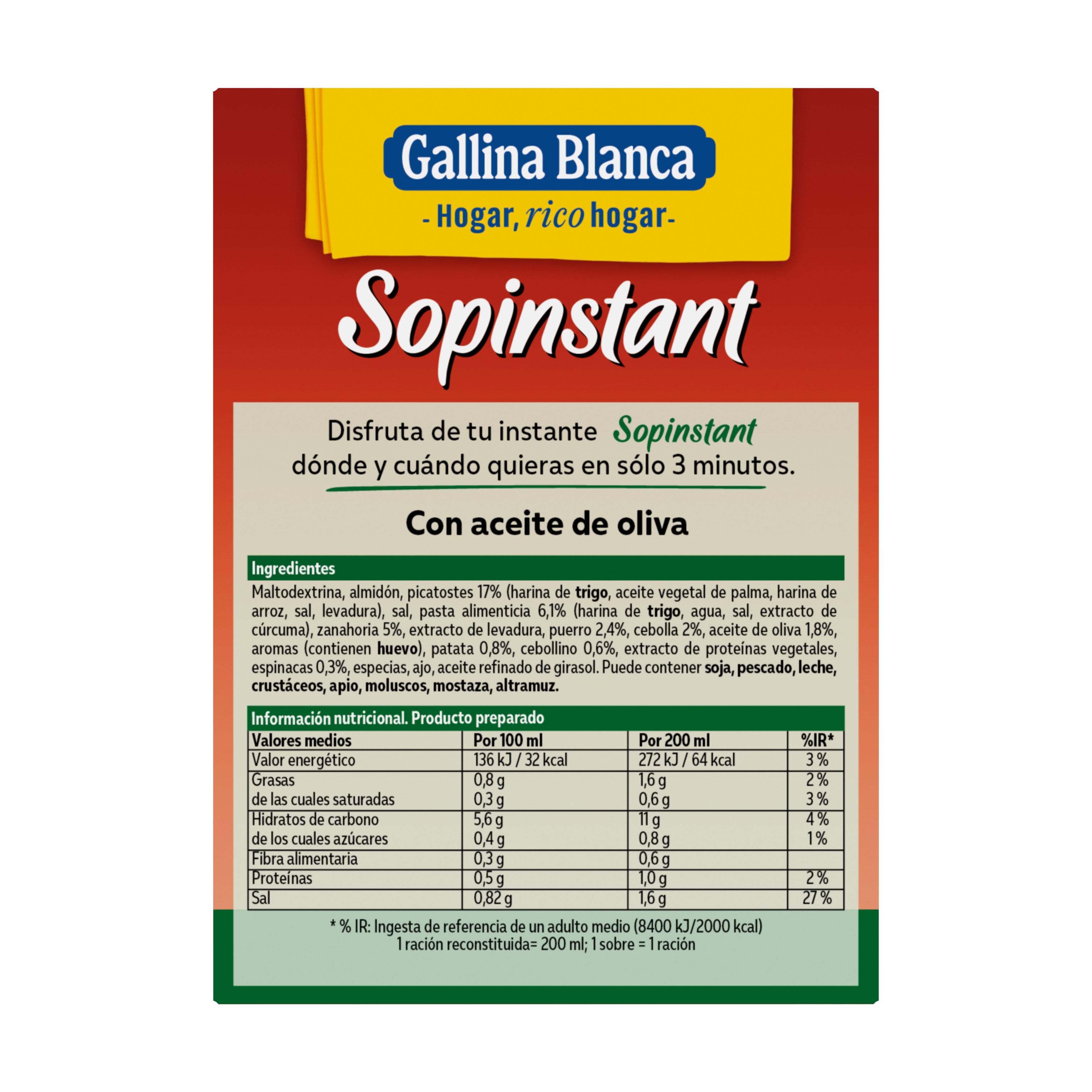 Sopa instantánea verduras Sopinstant 51g