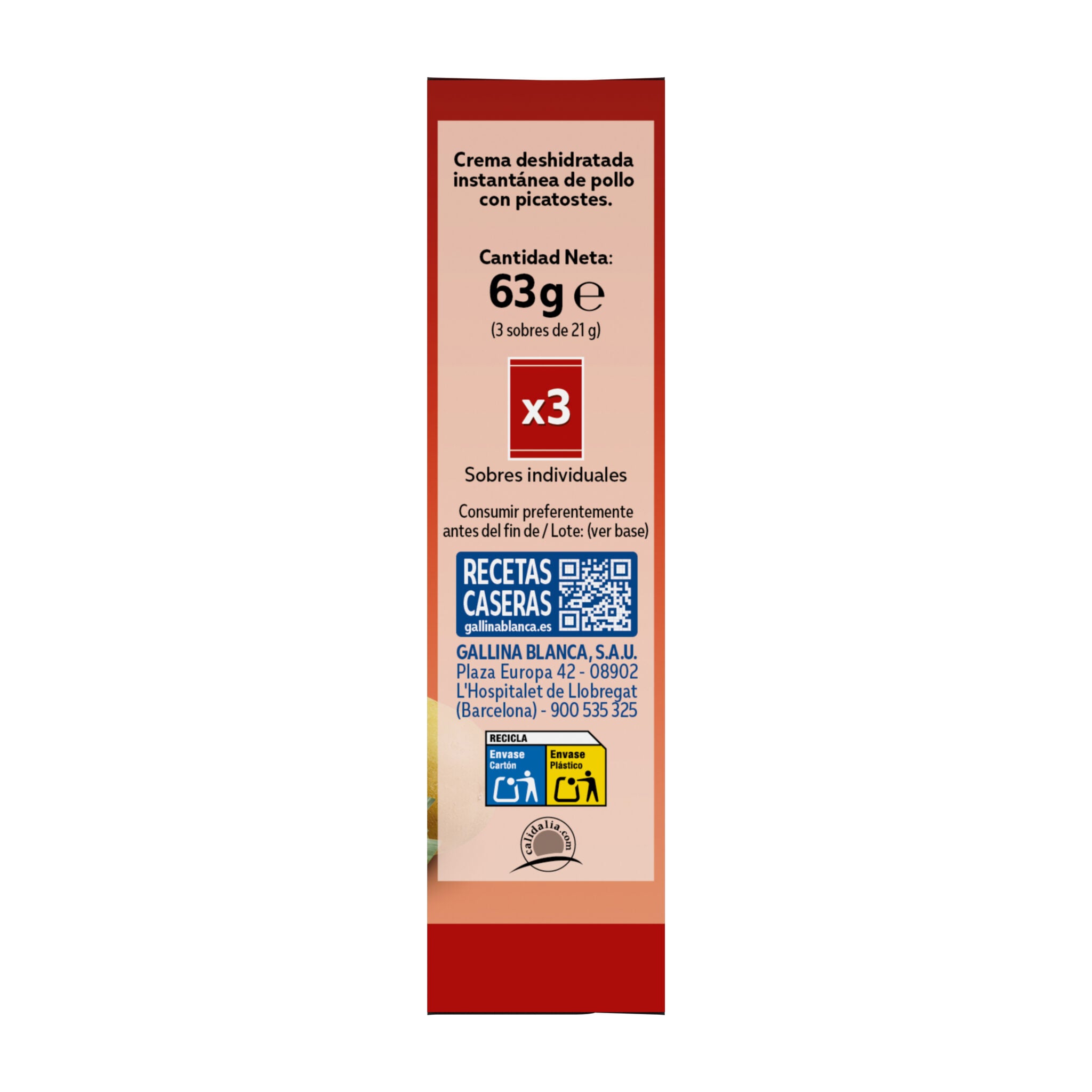 Sopa instantánea pollo Sopinstant 63g