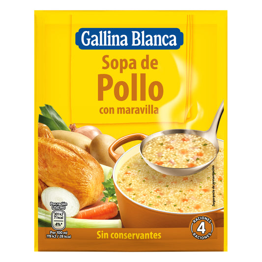 Sopa sobre pollo c/maravilla Gallina blanca 90g La Despensa