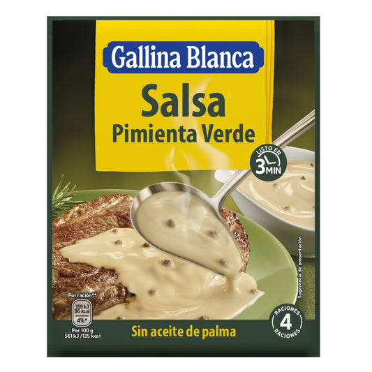 Salsa ternera pimienta verde Gallina blanca 50g La Despensa