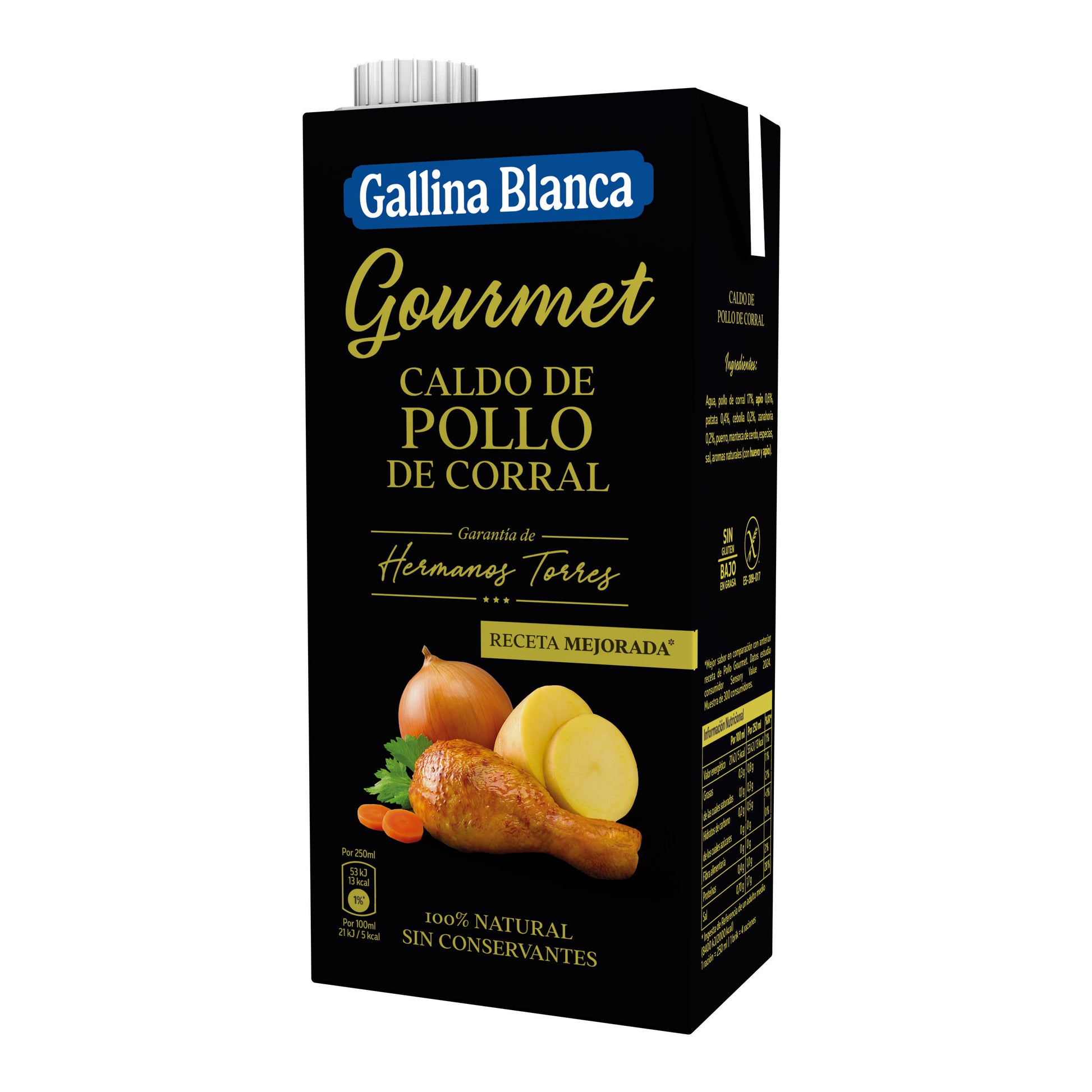 Caldo pollo corral gourmet Gallina blanca 1l