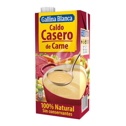 Caldo carne 100% natural Gallina blanca 1l La Despensa