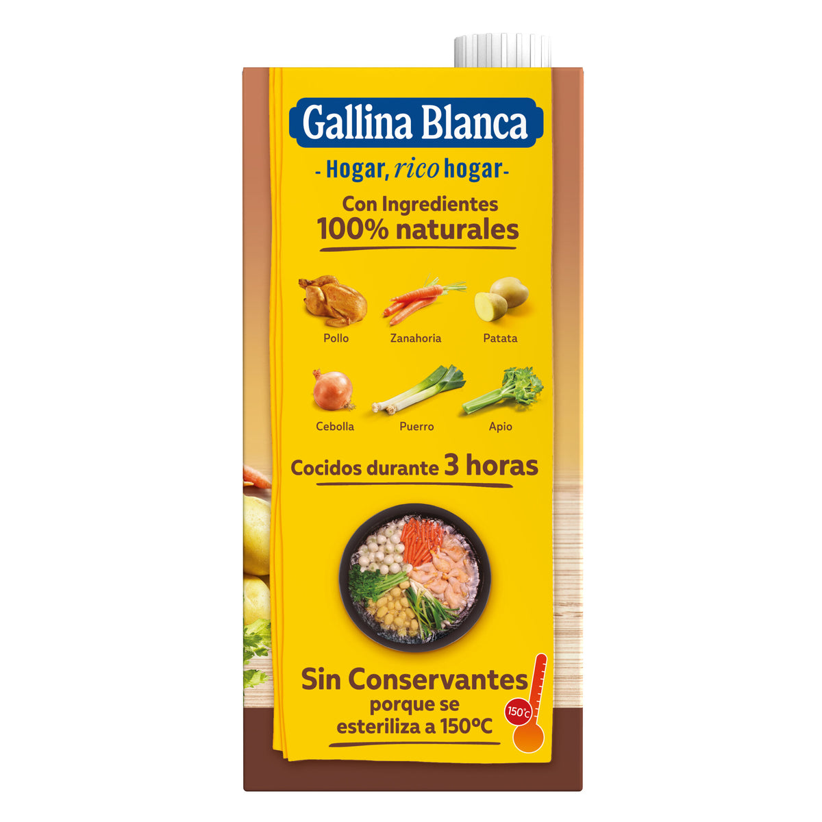Caldo pollo 100% natural Gallina blanca 1l