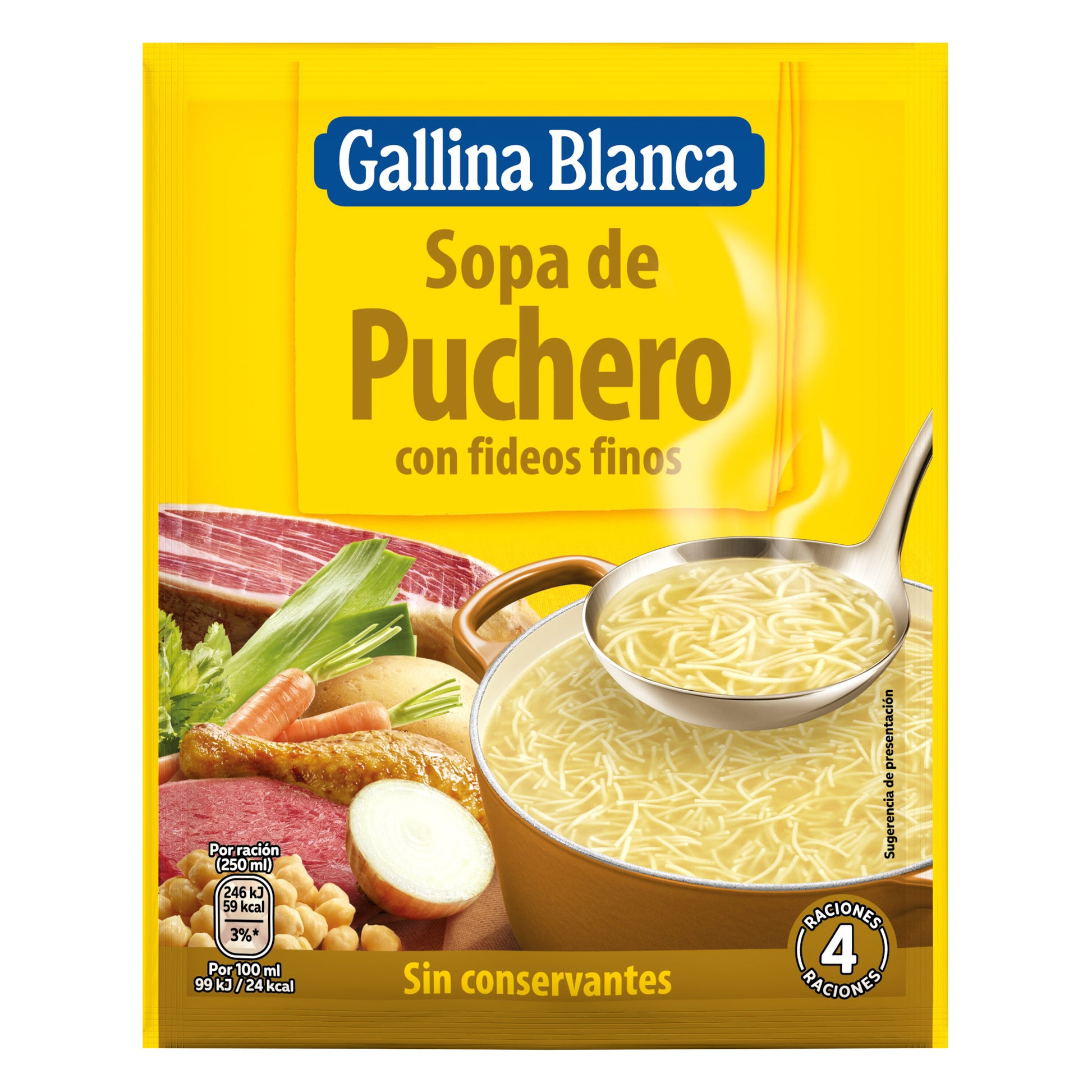Sopa sobre puchero Gallina blanca 77g