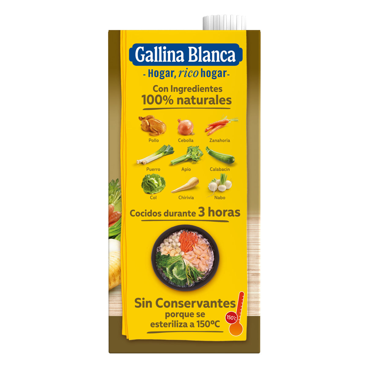 Caldo casero pollo y 8 verduras Gallina blanca 1l