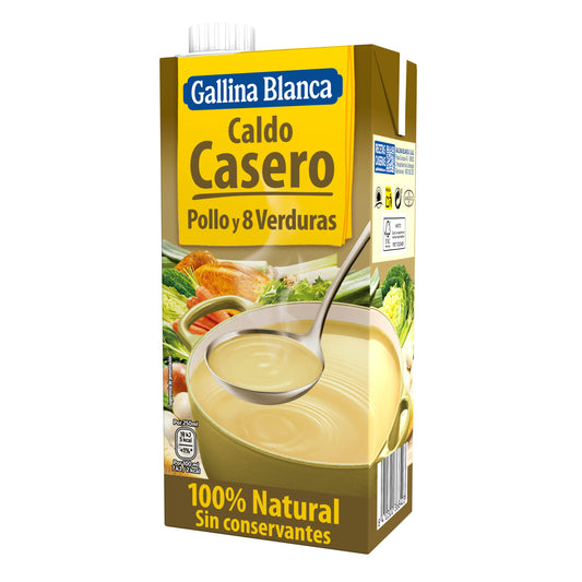 Caldo casero pollo y 8 verduras Gallina blanca 1l La Despensa