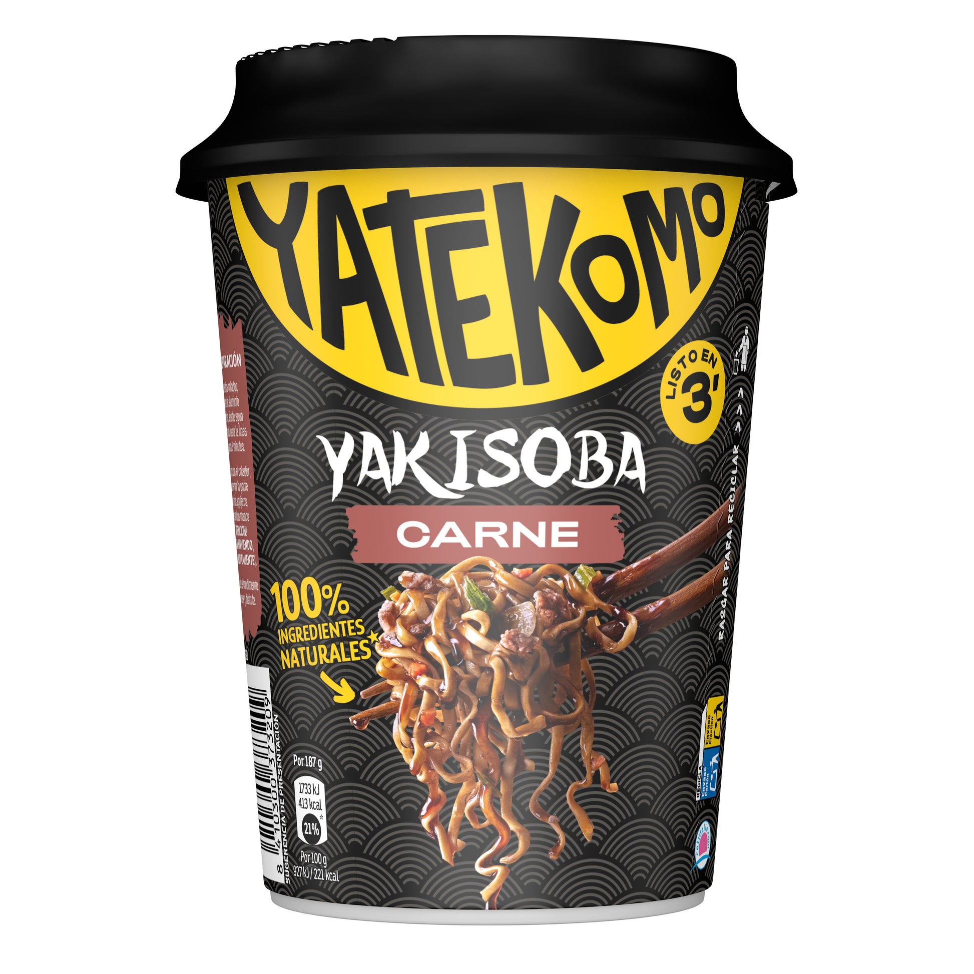 Fideos orientales carne Yatekomo yakisoba 120g