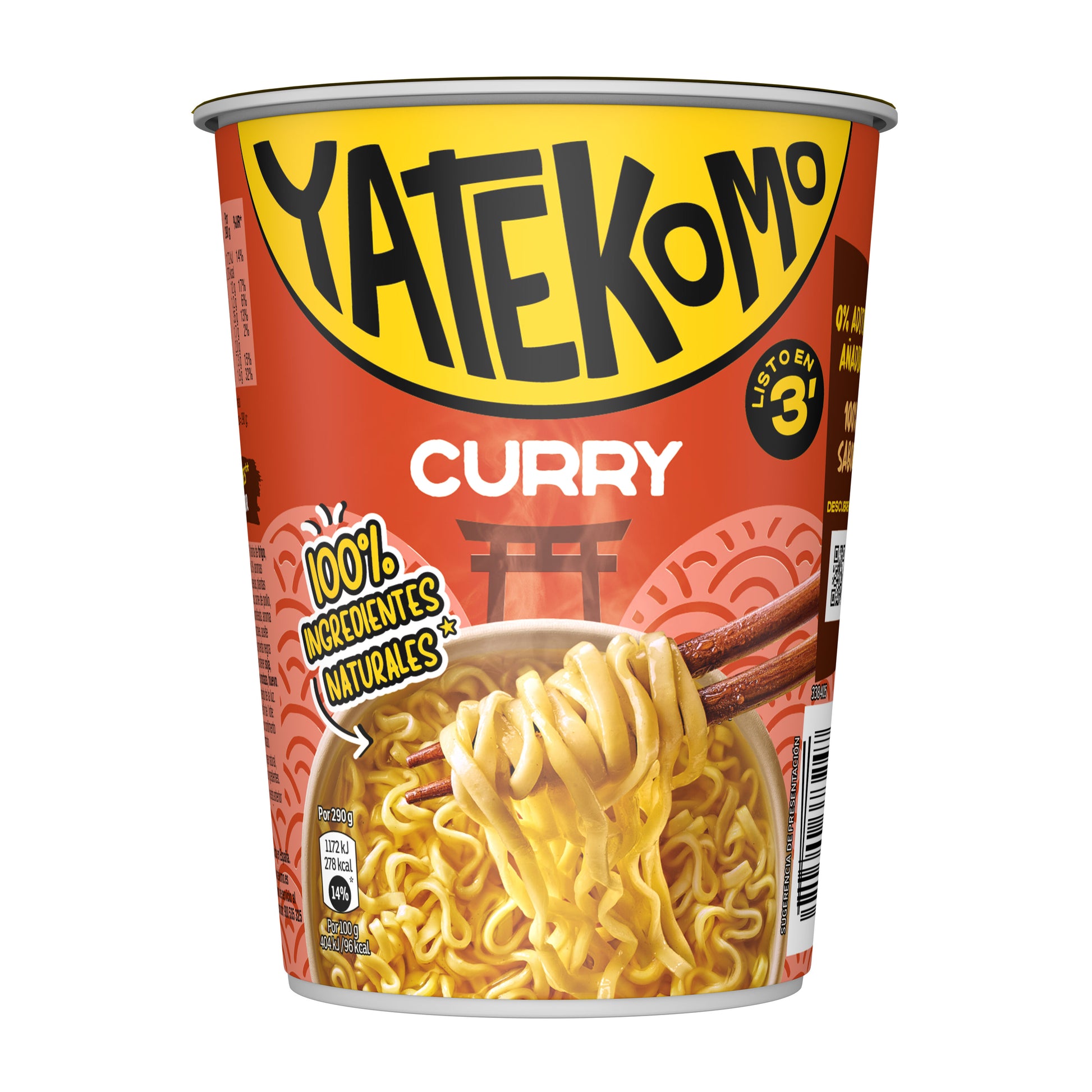 Fideos orientales curry Yatekomo yakisoba 60g