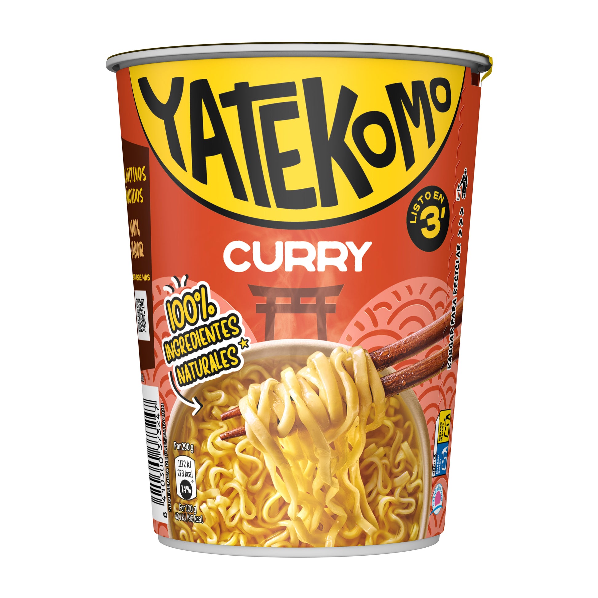 Fideos orientales curry Yatekomo yakisoba 60g