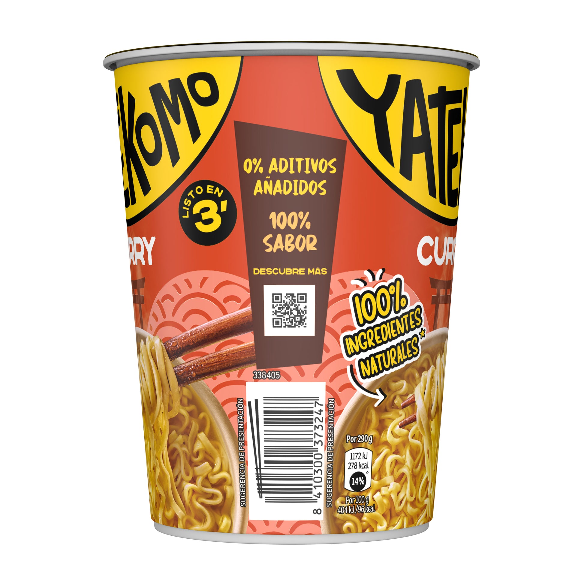 Fideos orientales curry Yatekomo yakisoba 60g