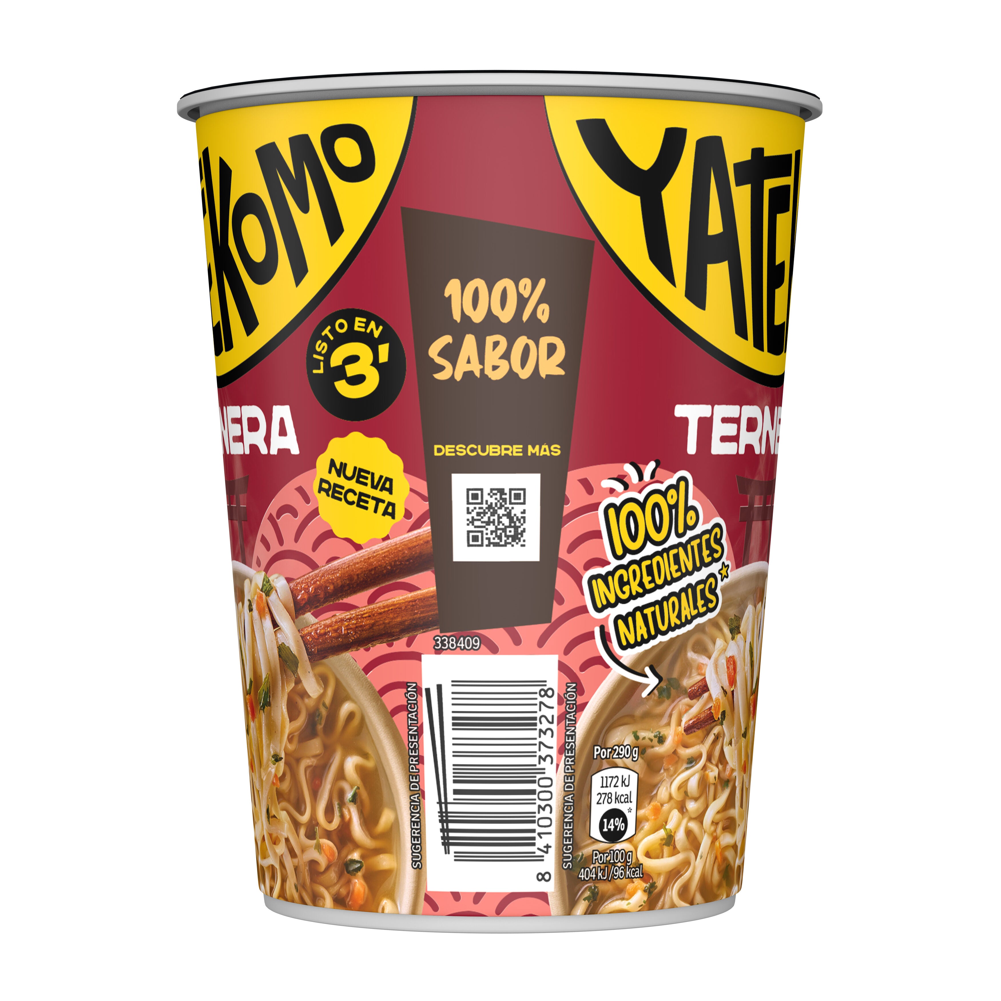 Fideos orientales parrila vaso Yatekomo yakisoba 79g