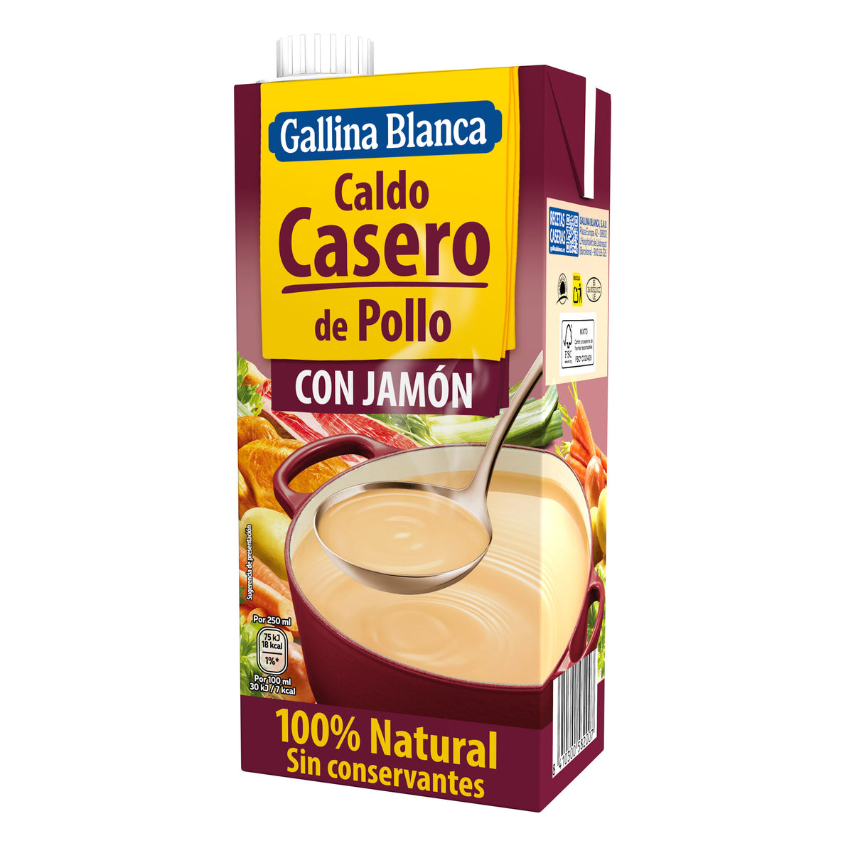 Caldo pollo c/jamon casero Gallina blanca 1l