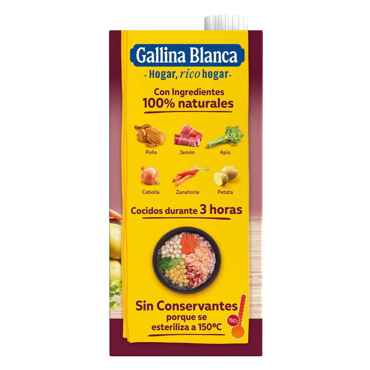 Caldo pollo c/jamon casero Gallina blanca 1l