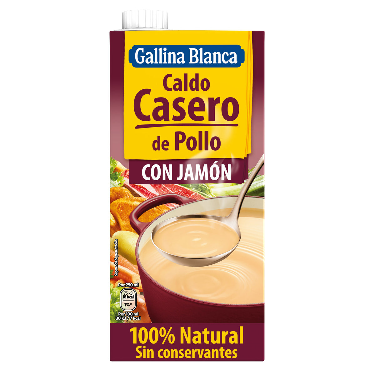 Caldo pollo c/jamon casero Gallina blanca 1l