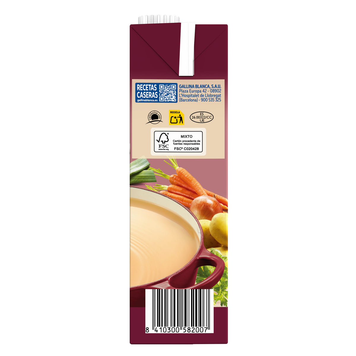 Caldo pollo c/jamon casero Gallina blanca 1l