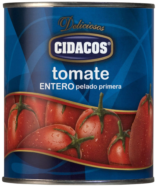 Tomate natural entero lata Cidacos 480g escurr La Despensa
