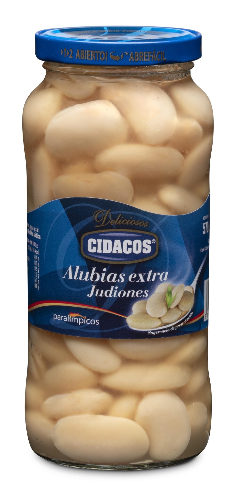 Alubia cocida judiones extra cristal Cidacos 400g