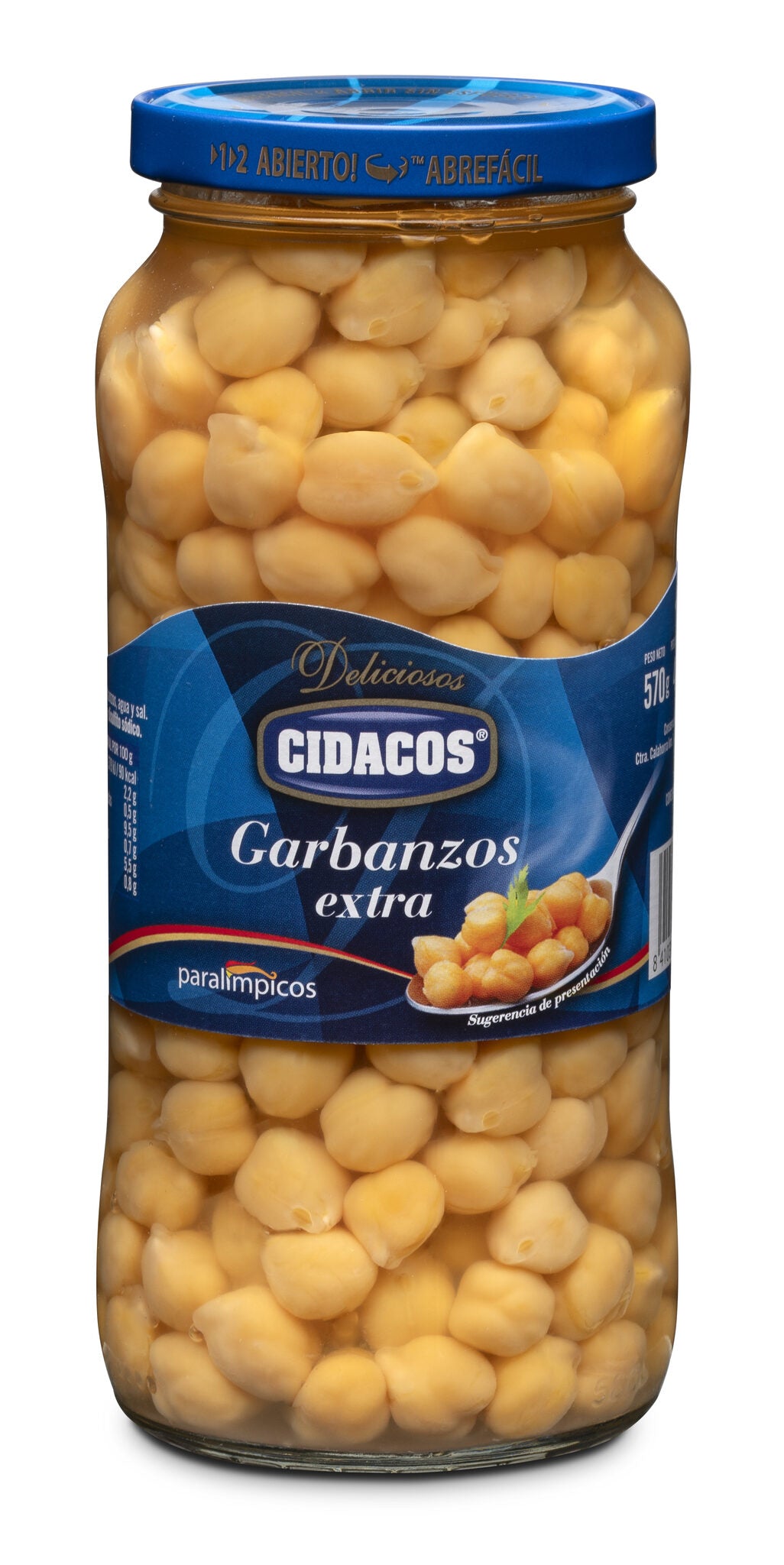 Garbanzo cocido cristal Cidacos 400g escurr