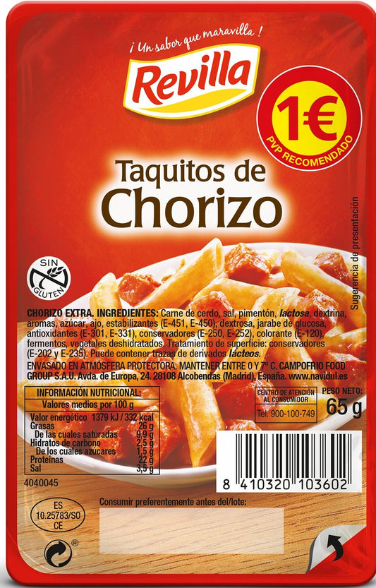 Chorizo taquito Revilla 65g La Despensa