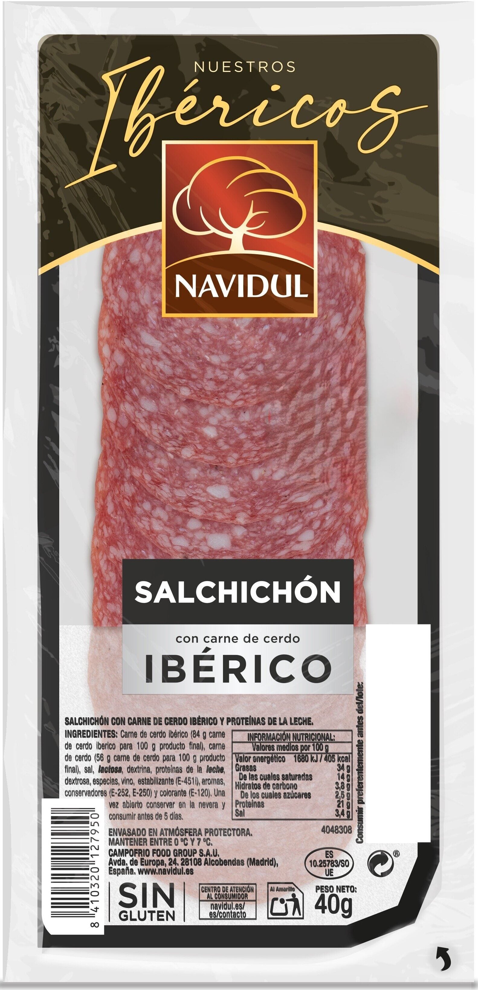 Salchichón gran selección lonchas Navidul 45g